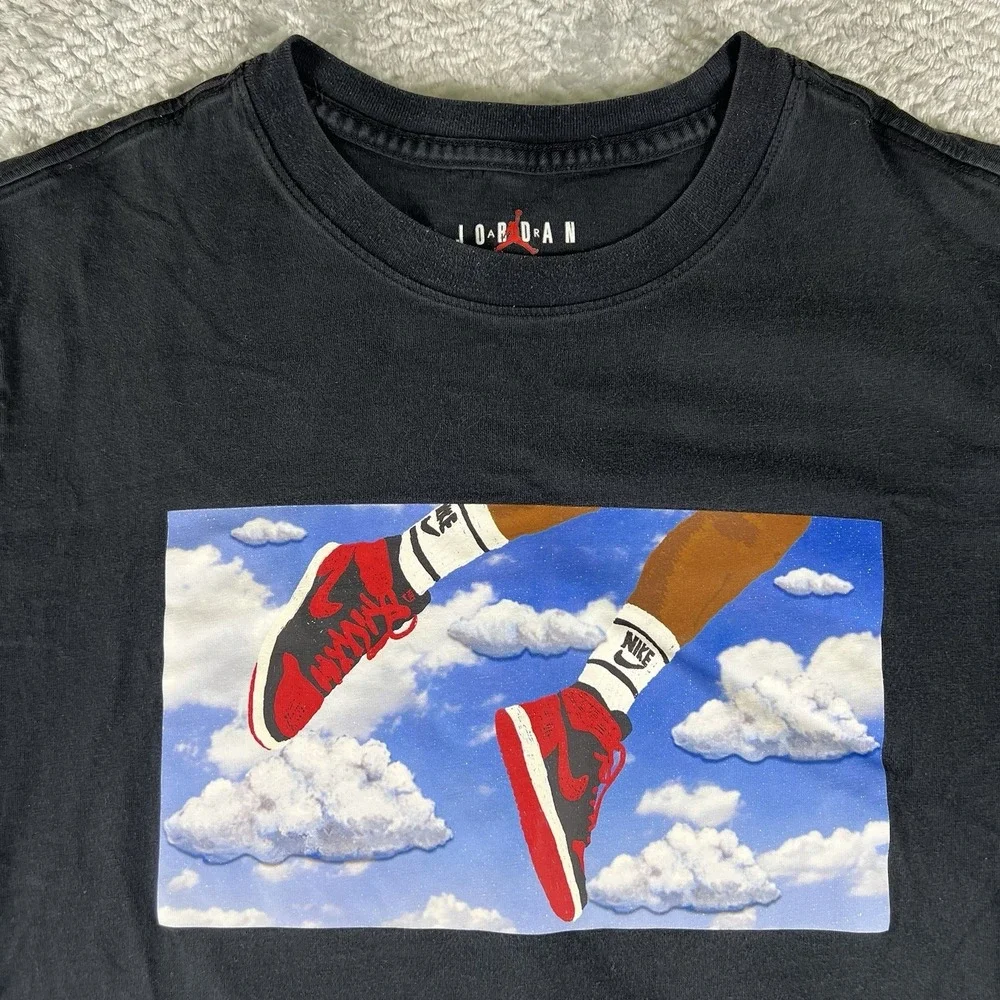 Jordan Brand Air Jordan 1 Sky High Graphic T Shirt Mens Large Black Sneaker Tee